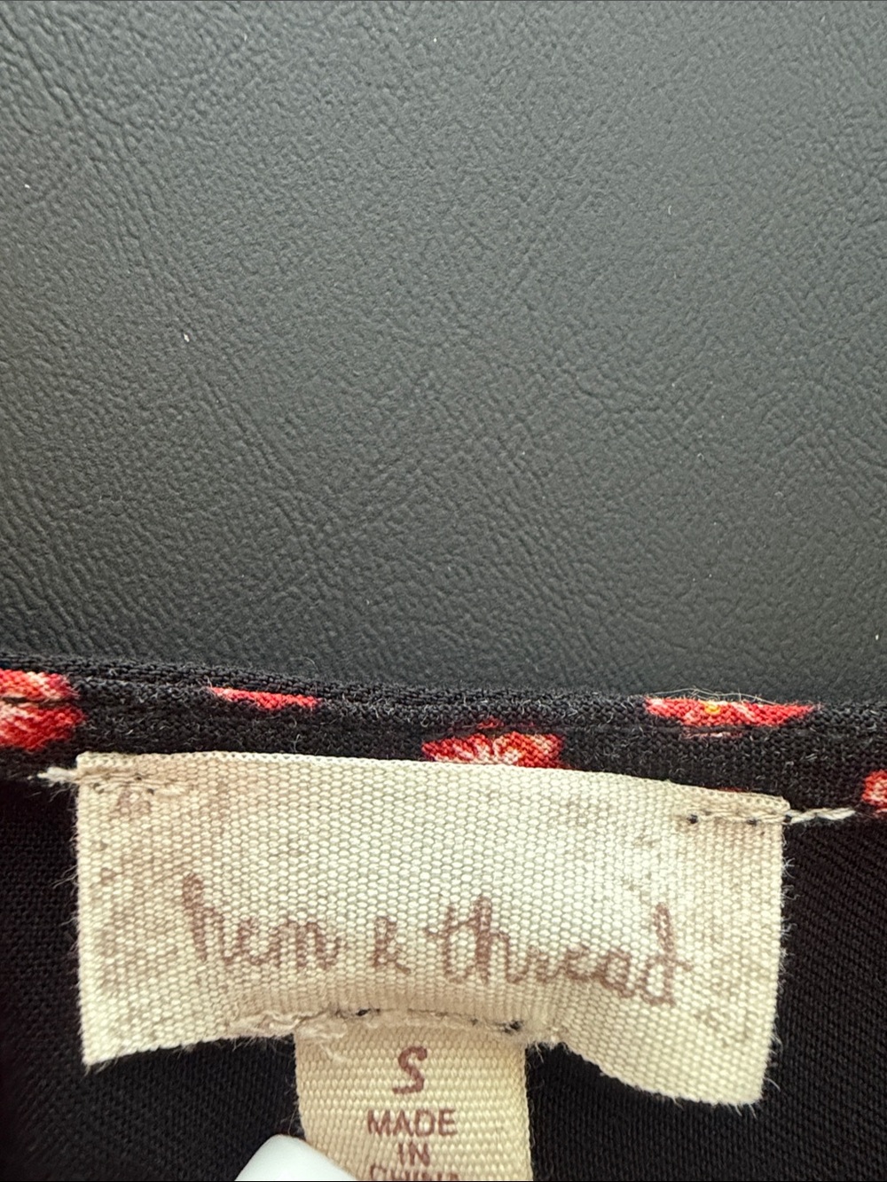 Hem & Thread Black Wrap Front Blouse with Embroidered Sleeve - Picture 2 of 7